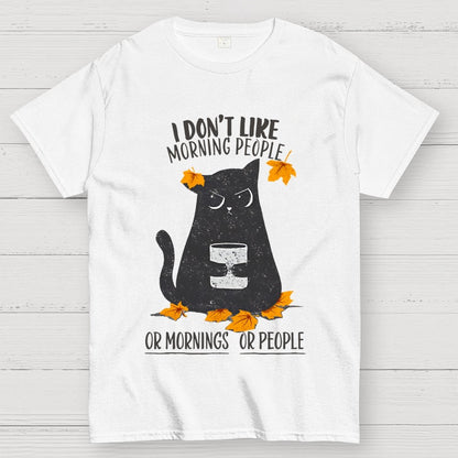 No Mornings No People Geek T-Shirt