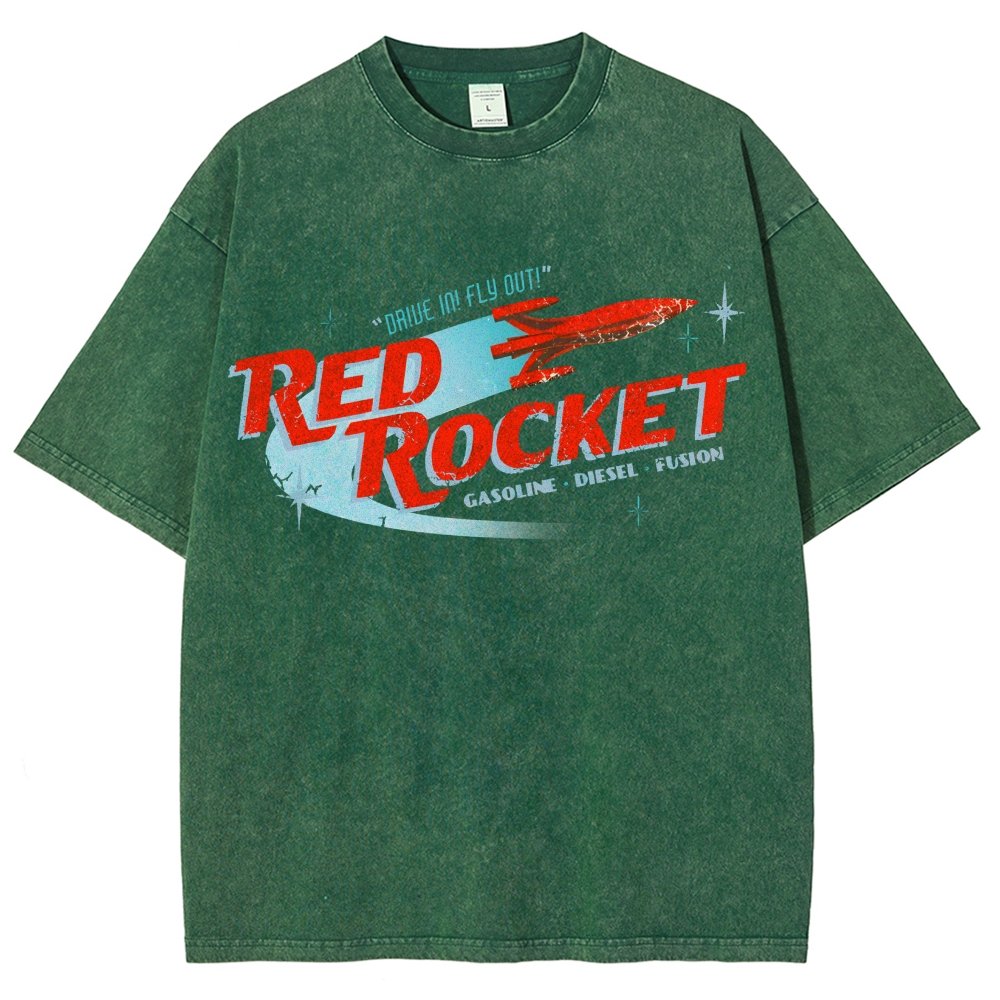 Red Rocket Vintage Distressed T-shirt
