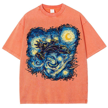 Starry Flight Vintage Distressed T-shirt