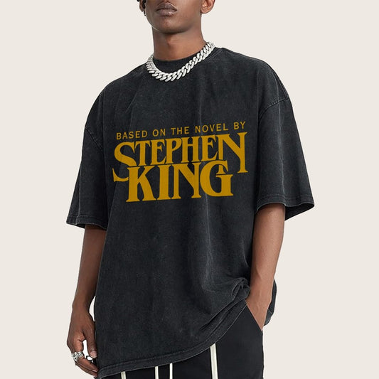 Based On A Novel By Horror Writer Vintage Distressed T-shirt