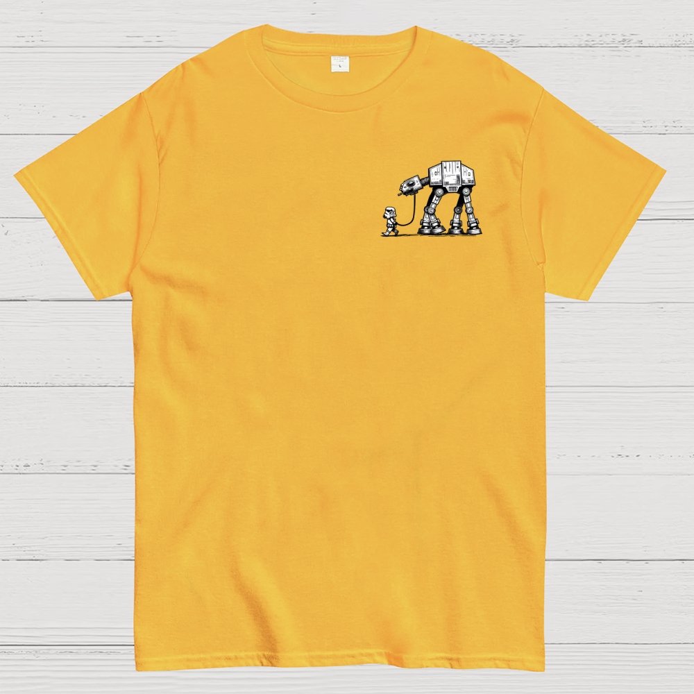 Galactic Robot Dog-Planetary Battles Front And Back Printing Geek T-Shirt