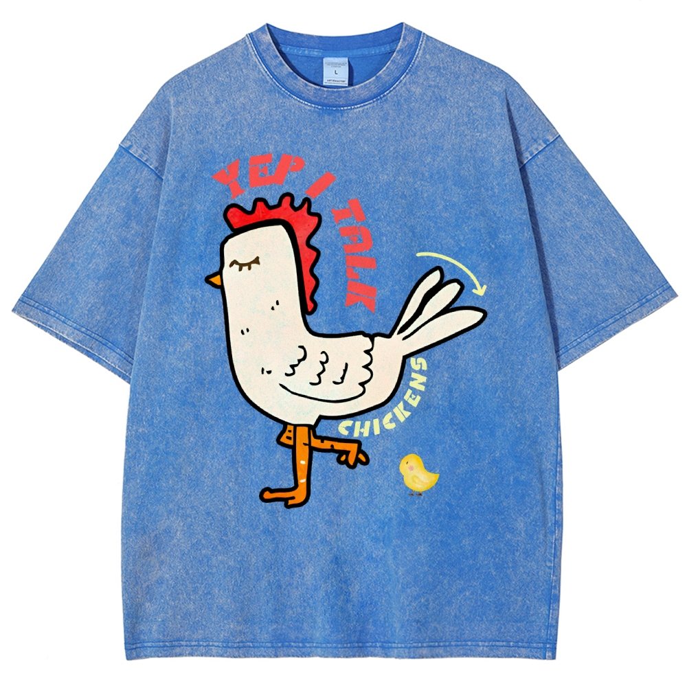 Best Yep I Talk To Chickens Vintage Distressed T-shirt
