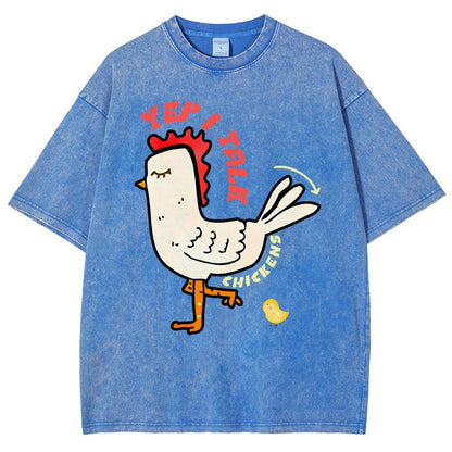 Best Yep I Talk To Chickens Vintage Distressed T-shirt