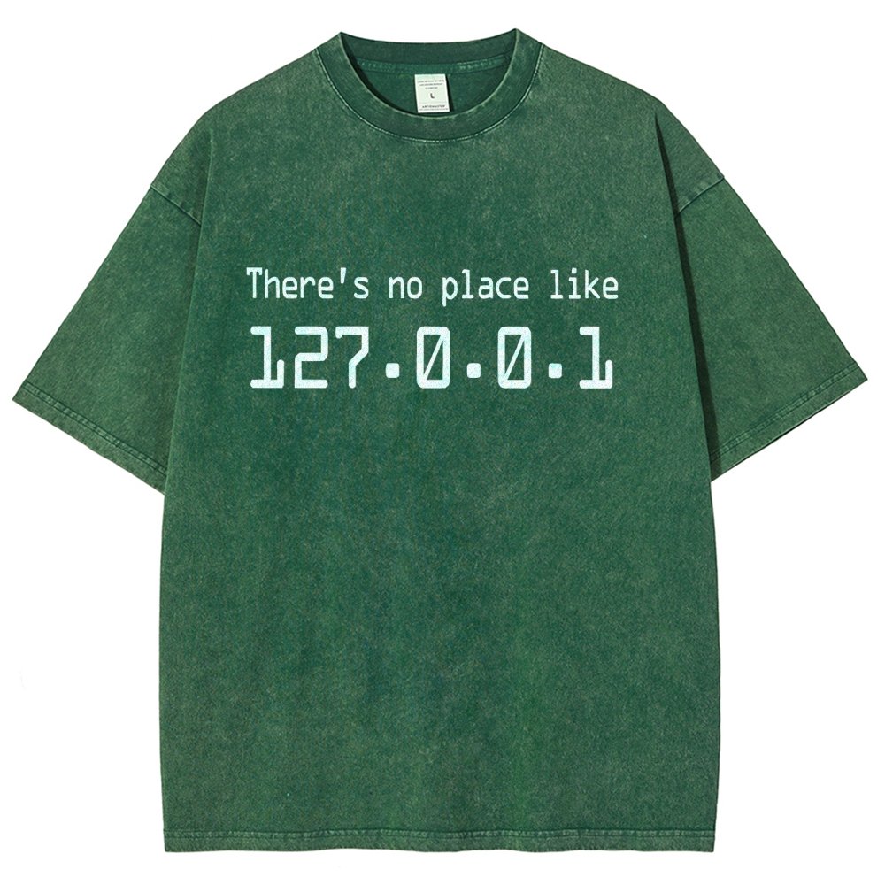 There's No Place Like 127.0.0.1 Vintage Distressed T-shirt