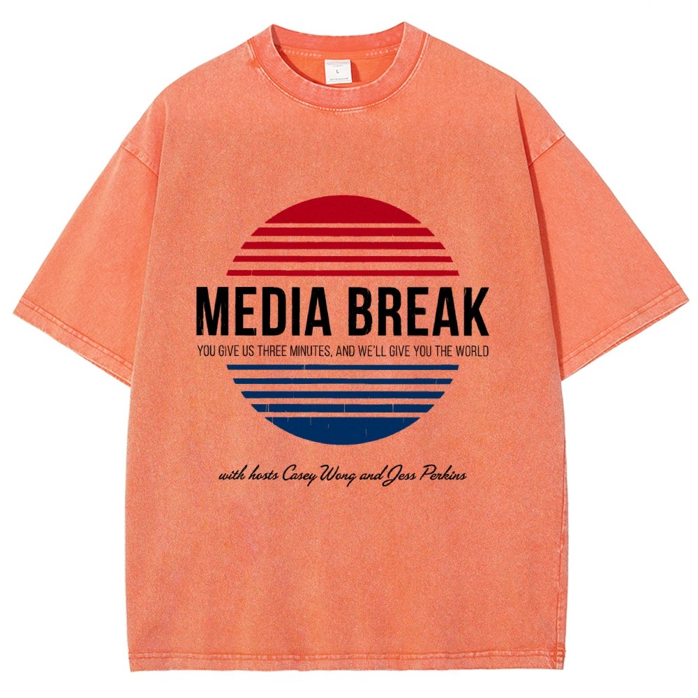 Media Break Vintage Distressed T-shirt