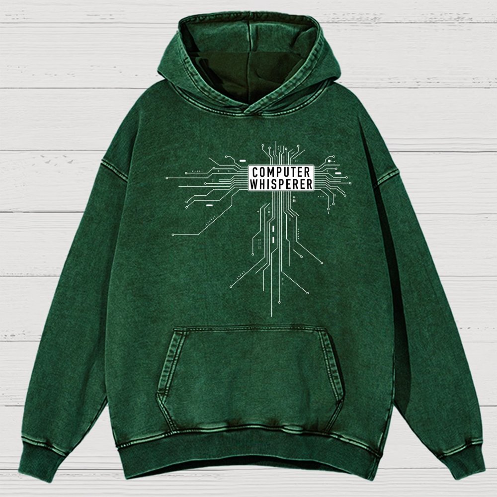 Computer Whisperer Vintage Distressed Hoodie
