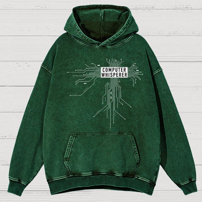 Computer Whisperer Vintage Distressed Hoodie