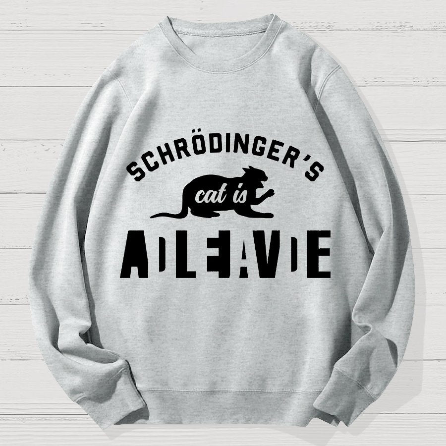 Schrödinger Cat Geek Cotton Sweatshirt