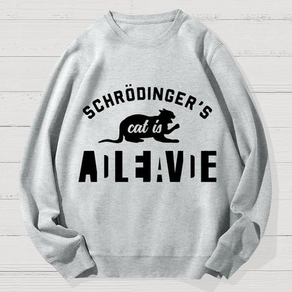 Schrödinger Cat Geek Cotton Sweatshirt