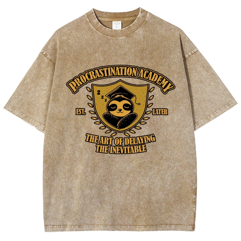 Procrastination Academy Vintage Distressed T-shirt