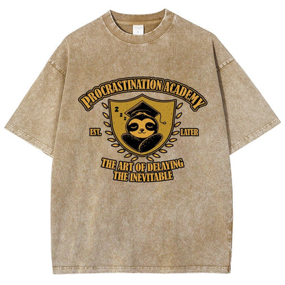 Procrastination Academy Vintage Distressed T-shirt