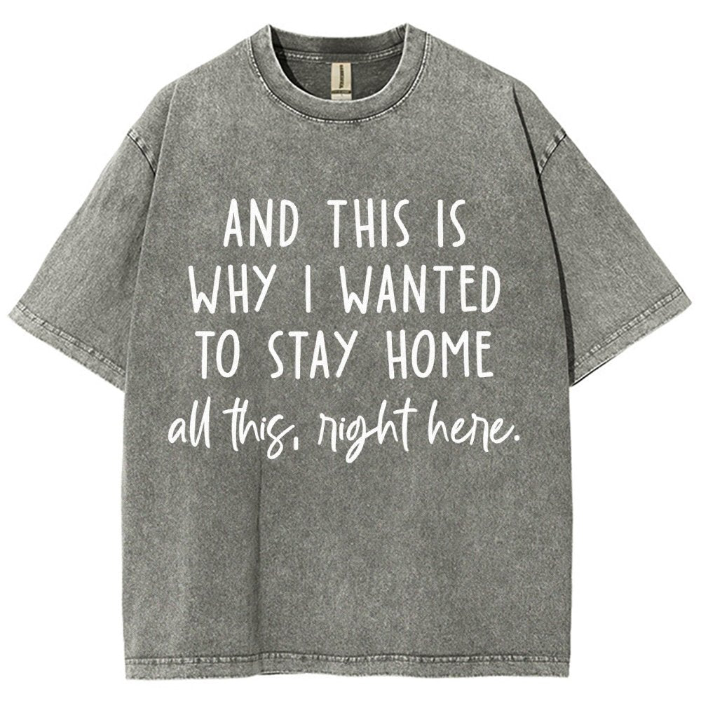 Sarcastic Introvert And This Is Why I Wanted To Stay Home Vintage Distressed T-shirt