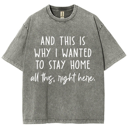 Sarcastic Introvert And This Is Why I Wanted To Stay Home Vintage Distressed T-shirt