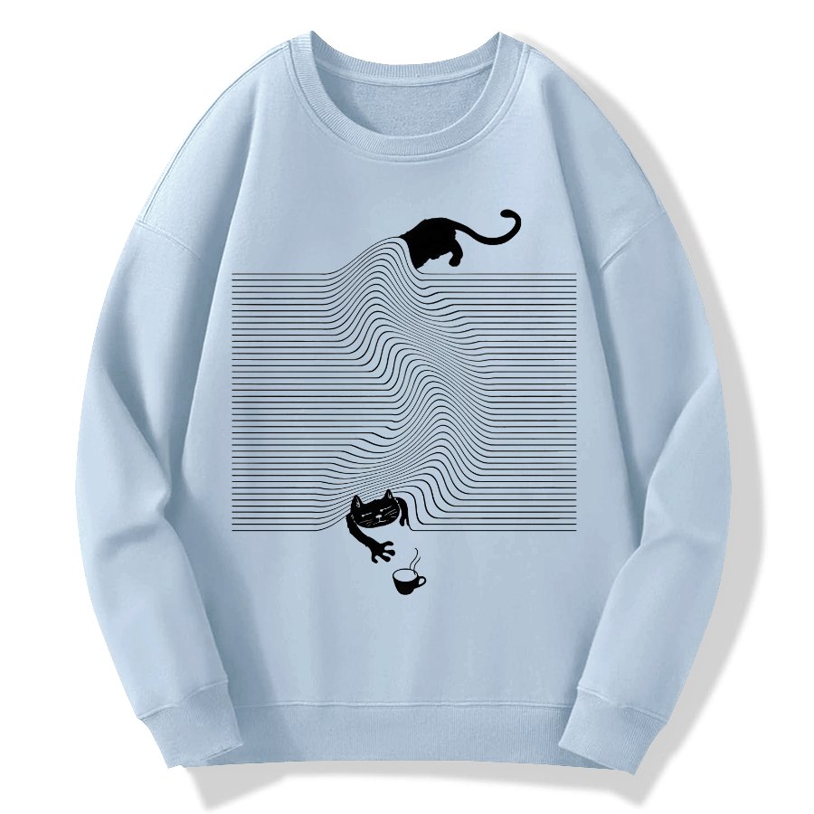 Funny Cat Geek Cotton Sweatshirt