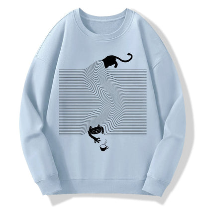 Funny Cat Geek Cotton Sweatshirt
