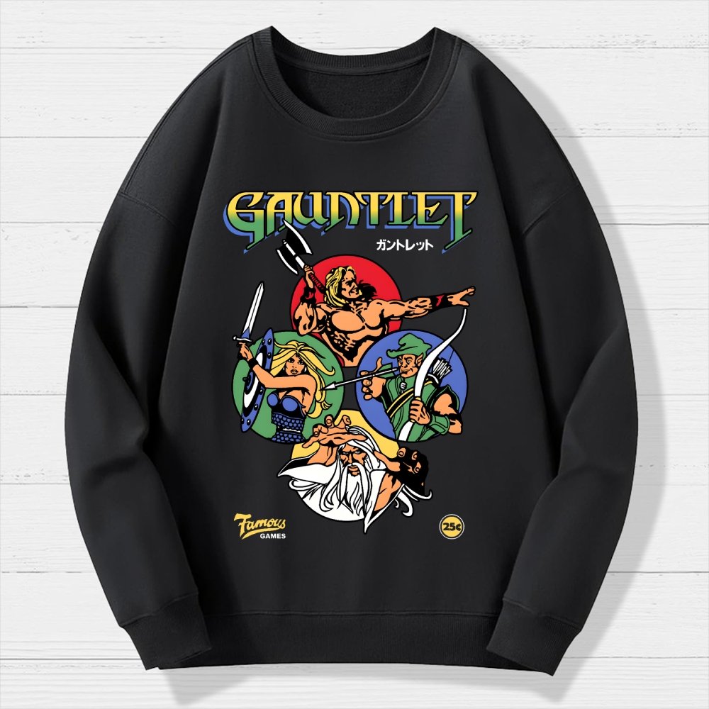 Gauntlet Retro Vintage Arcade Gaming Geek Cotton Sweatshirt
