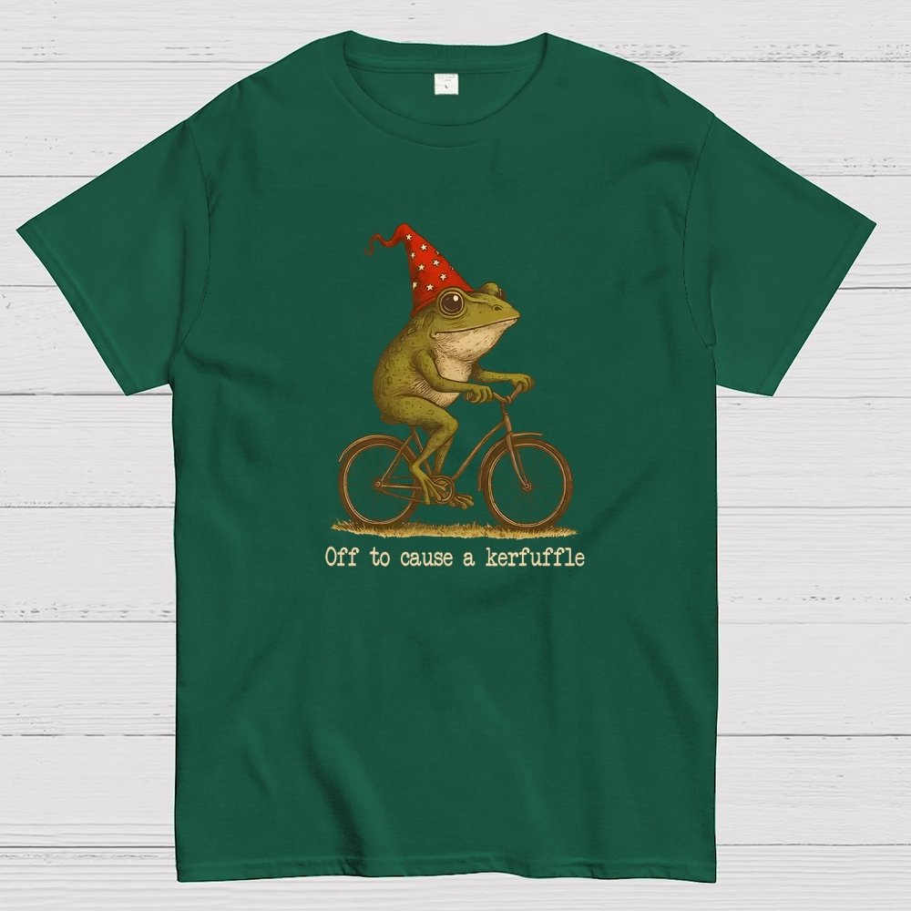 Off To Cause A Kerfuffle Frog Geek T-Shirt