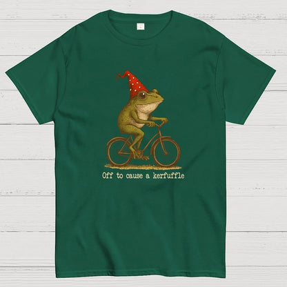 Off To Cause A Kerfuffle Frog Geek T-Shirt