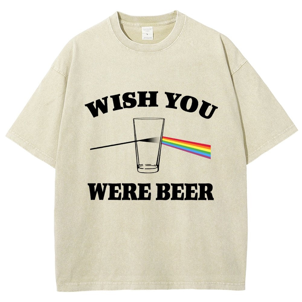 Wish You Were Beer Vintage Distressed T-shirt