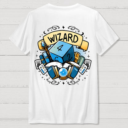 Wizard Dice Front And Back Printing Geek T-Shirt