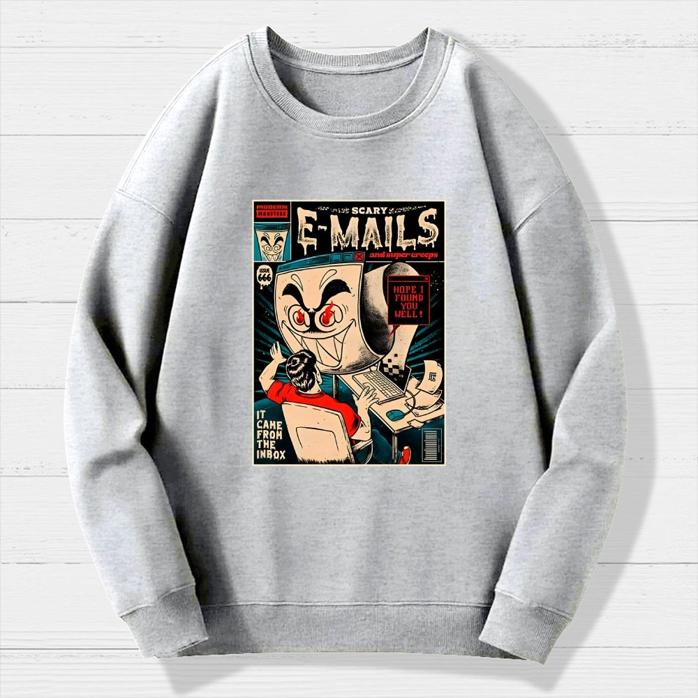 Scary E-mails Geek Cotton Sweatshirt