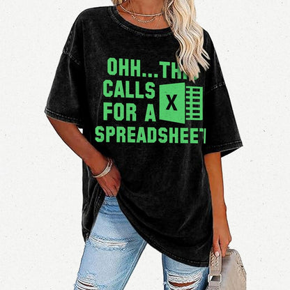 Ohh...This Calls for a Spreadsheet Vintage Distressed T-shirt