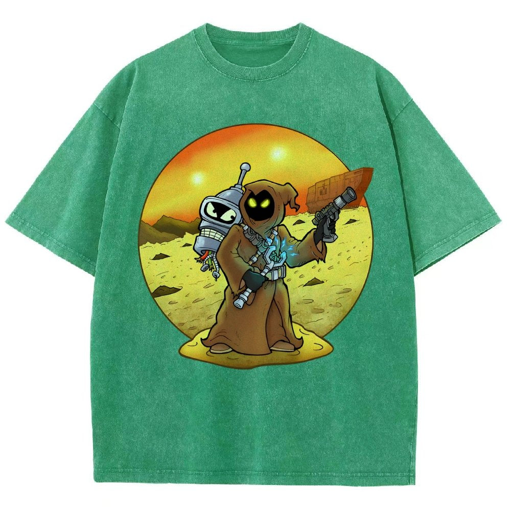 Robot Hunter Vintage Distressed T-shirt