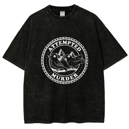 Attempted Murder Crows by Tobe Fonseca Vintage Distressed T-shirt