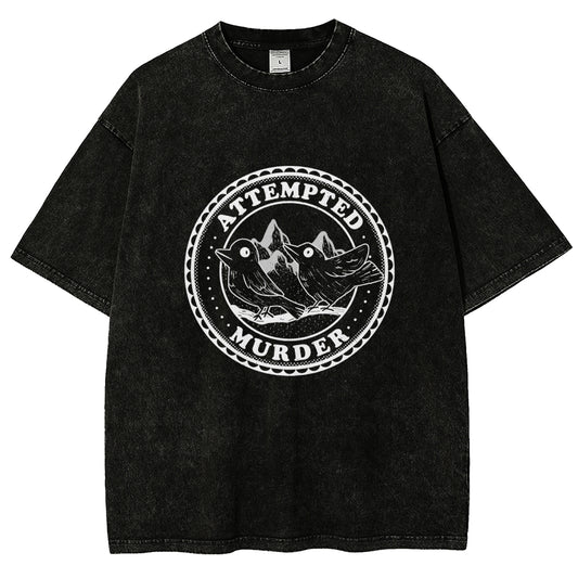 Attempted Murder Crows by Tobe Fonseca Vintage Distressed T-shirt