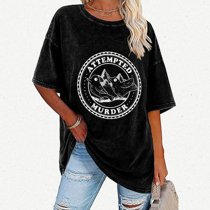 Attempted Murder Crows by Tobe Fonseca Vintage Distressed T-shirt