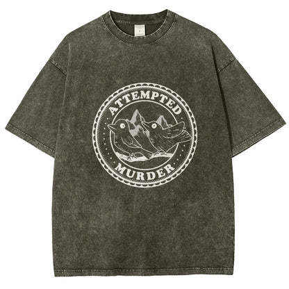 Attempted Murder Crows by Tobe Fonseca Vintage Distressed T-shirt