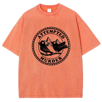 Attempted Murder Crows by Tobe Fonseca Vintage Distressed T-shirt