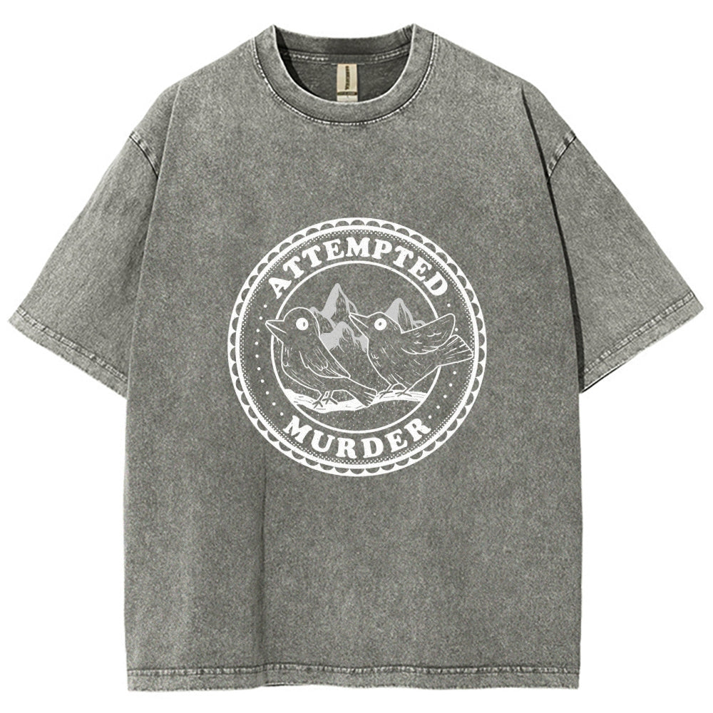 Attempted Murder Crows by Tobe Fonseca Vintage Distressed T-shirt