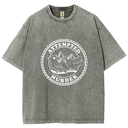 Attempted Murder Crows by Tobe Fonseca Vintage Distressed T-shirt