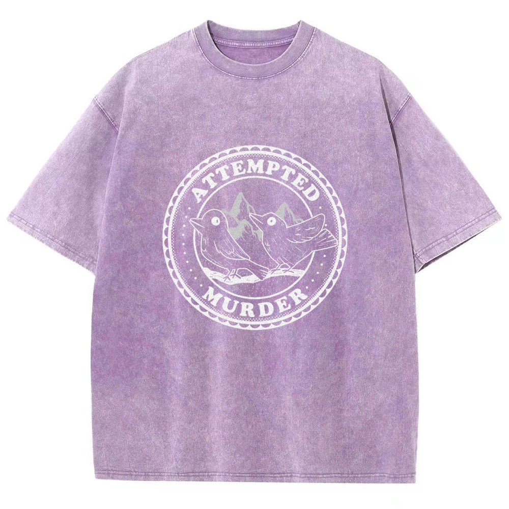Attempted Murder Crows by Tobe Fonseca Vintage Distressed T-shirt