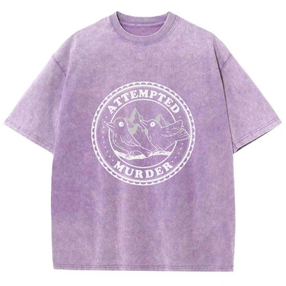 Attempted Murder Crows by Tobe Fonseca Vintage Distressed T-shirt