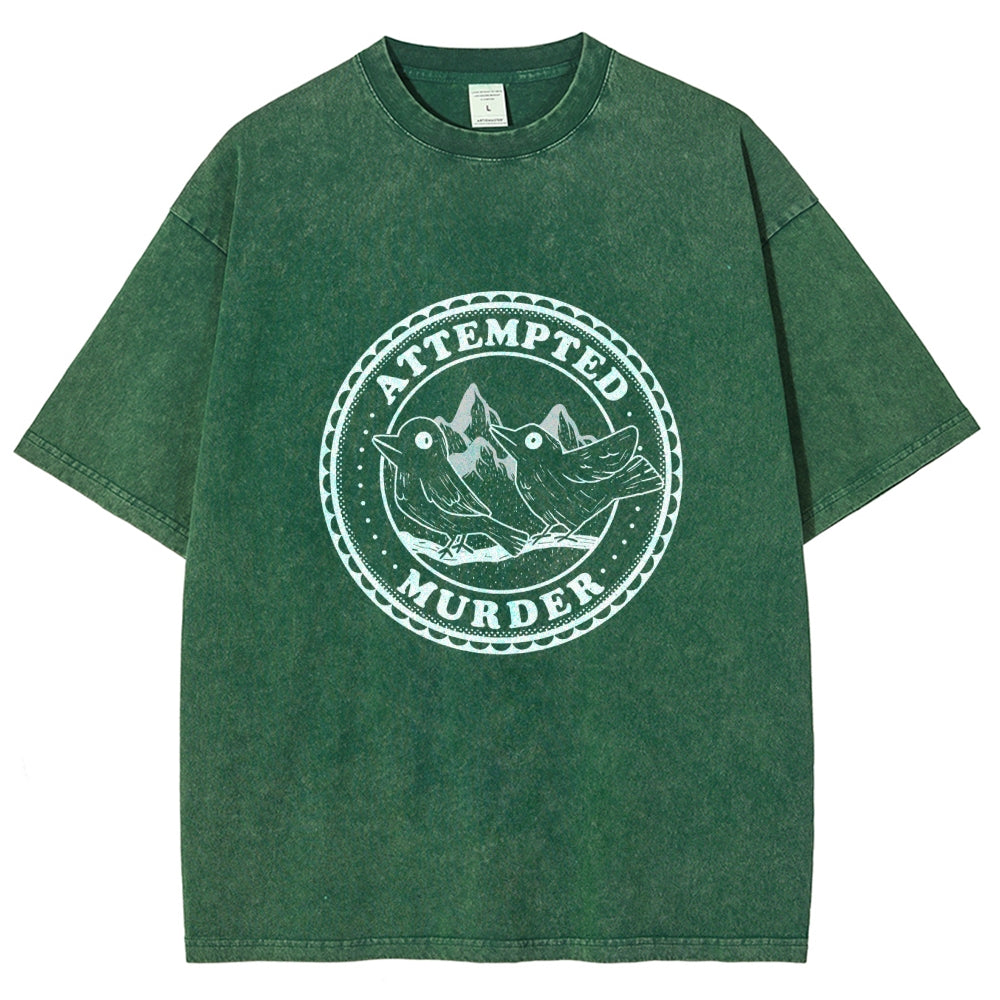 Attempted Murder Crows by Tobe Fonseca Vintage Distressed T-shirt