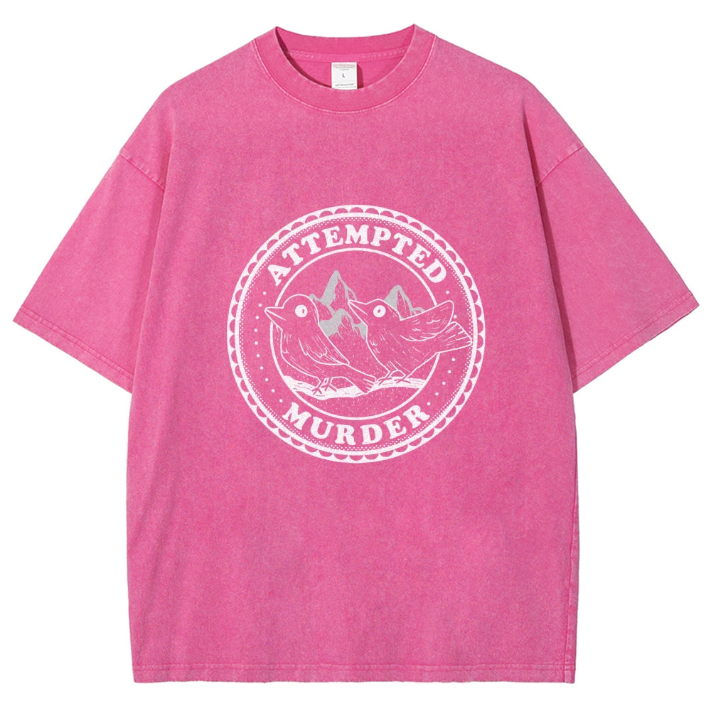 Attempted Murder Crows by Tobe Fonseca Vintage Distressed T-shirt
