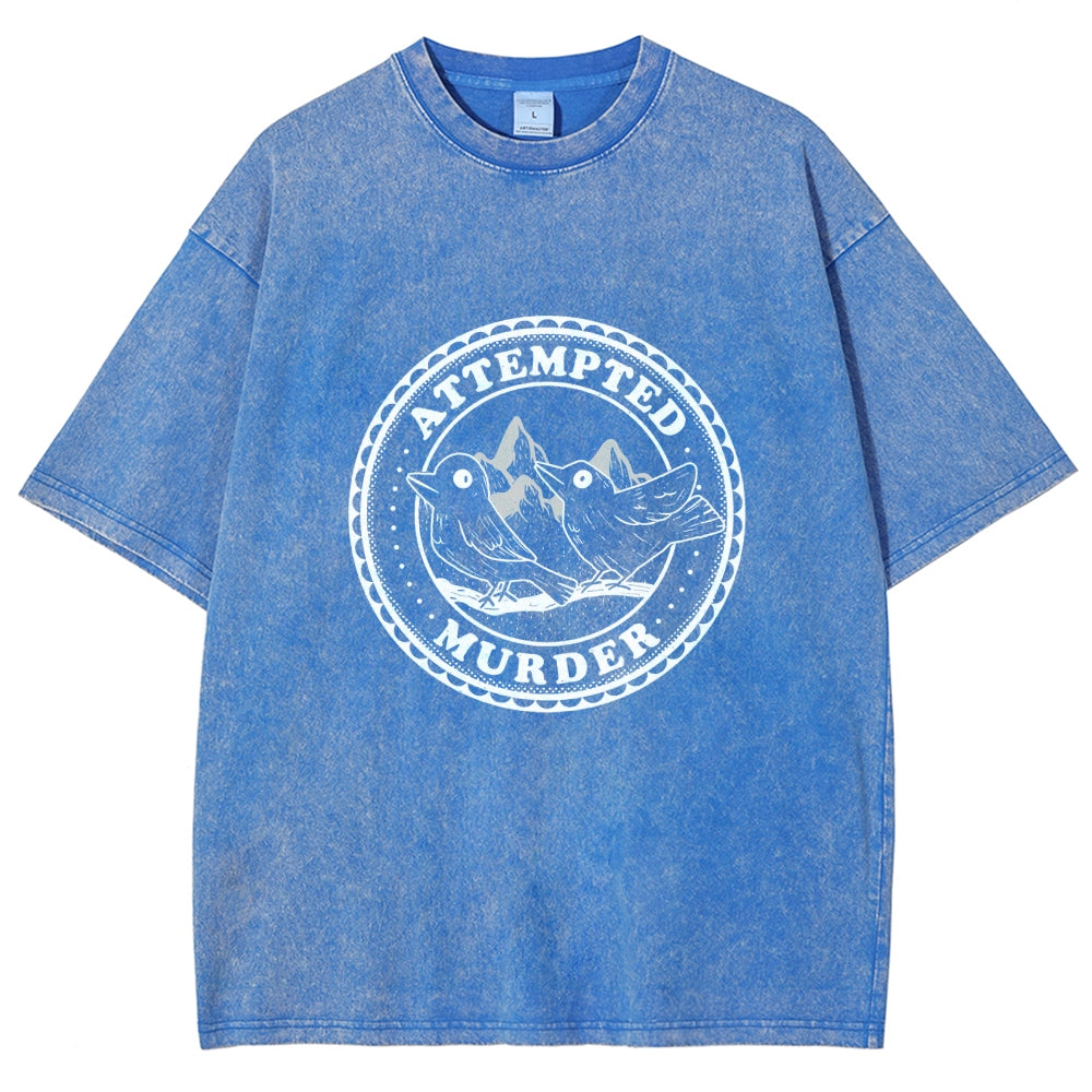 Attempted Murder Crows by Tobe Fonseca Vintage Distressed T-shirt