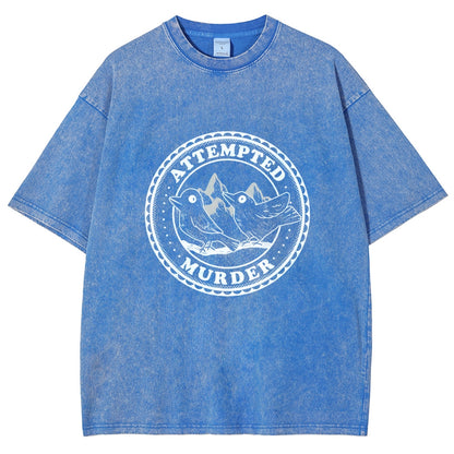 Attempted Murder Crows by Tobe Fonseca Vintage Distressed T-shirt