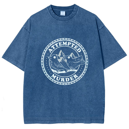 Attempted Murder Crows by Tobe Fonseca Vintage Distressed T-shirt