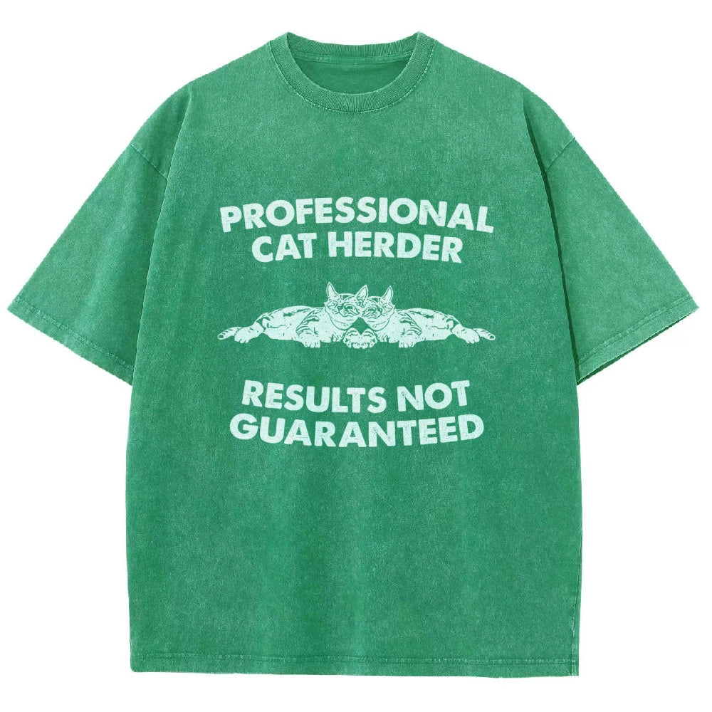Professional Cat Herder Vintage Distressed T-shirt