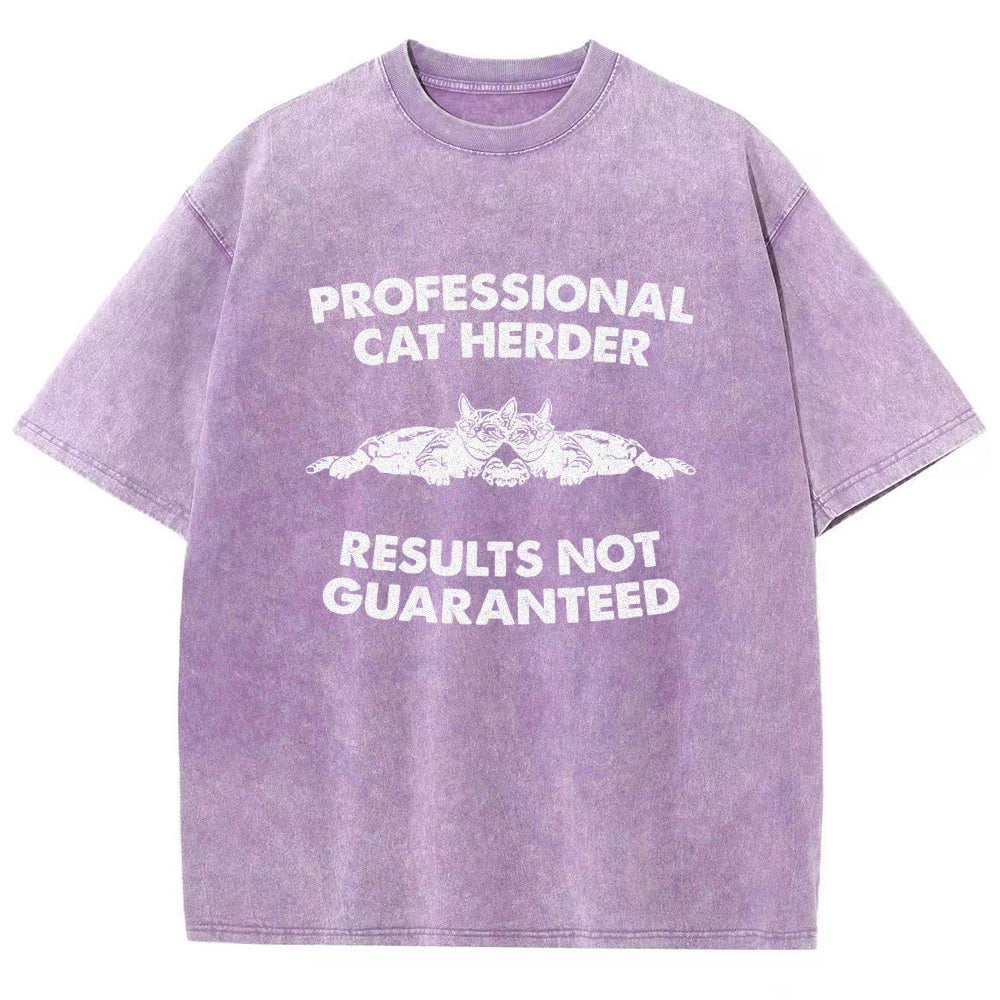 Professional Cat Herder Vintage Distressed T-shirt