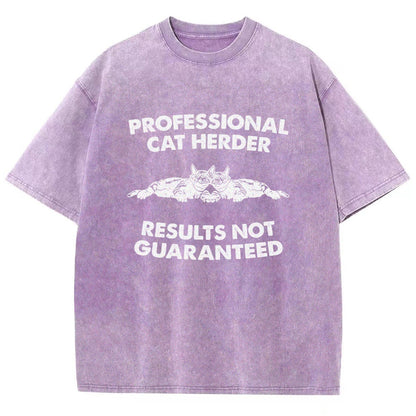 Professional Cat Herder Vintage Distressed T-shirt