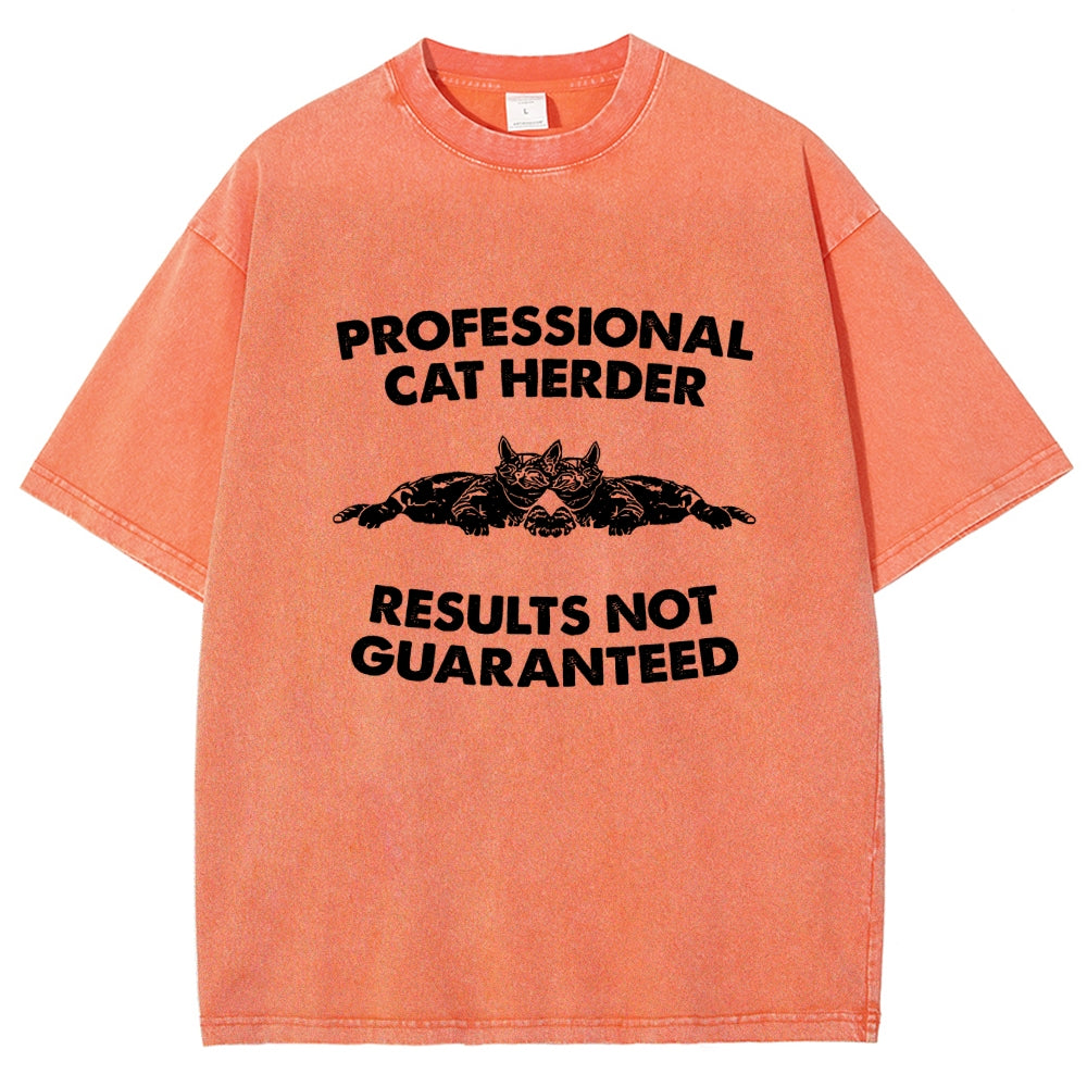 Professional Cat Herder Vintage Distressed T-shirt