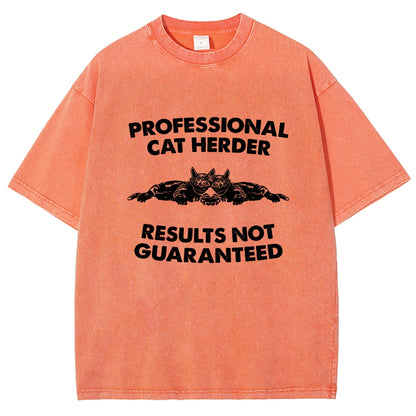 Professional Cat Herder Vintage Distressed T-shirt