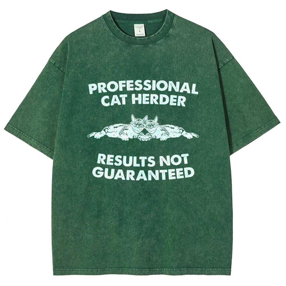 Professional Cat Herder Vintage Distressed T-shirt