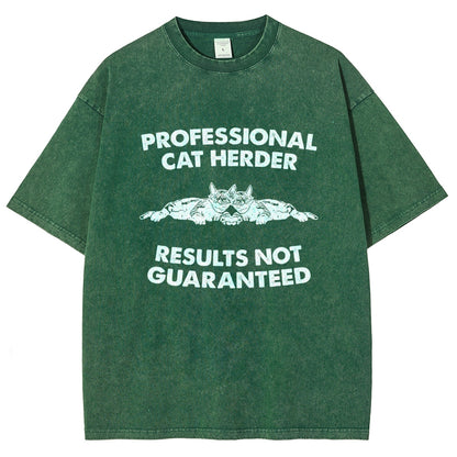 Professional Cat Herder Vintage Distressed T-shirt