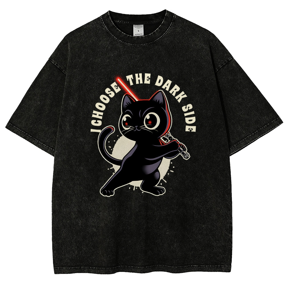 I Choose The Dark Side Vintage Distressed T-shirt