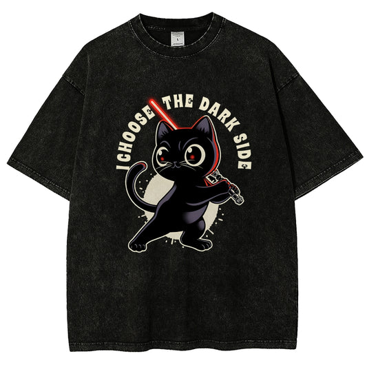 I Choose The Dark Side Vintage Distressed T-shirt